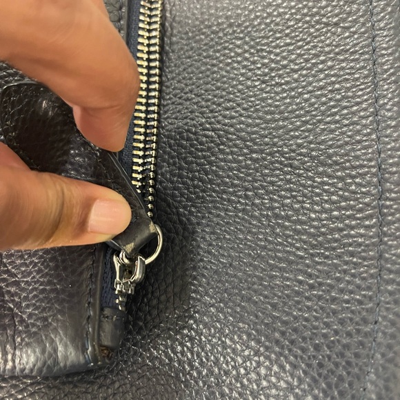 Blue Leather Backpack - Picture 6 of 7